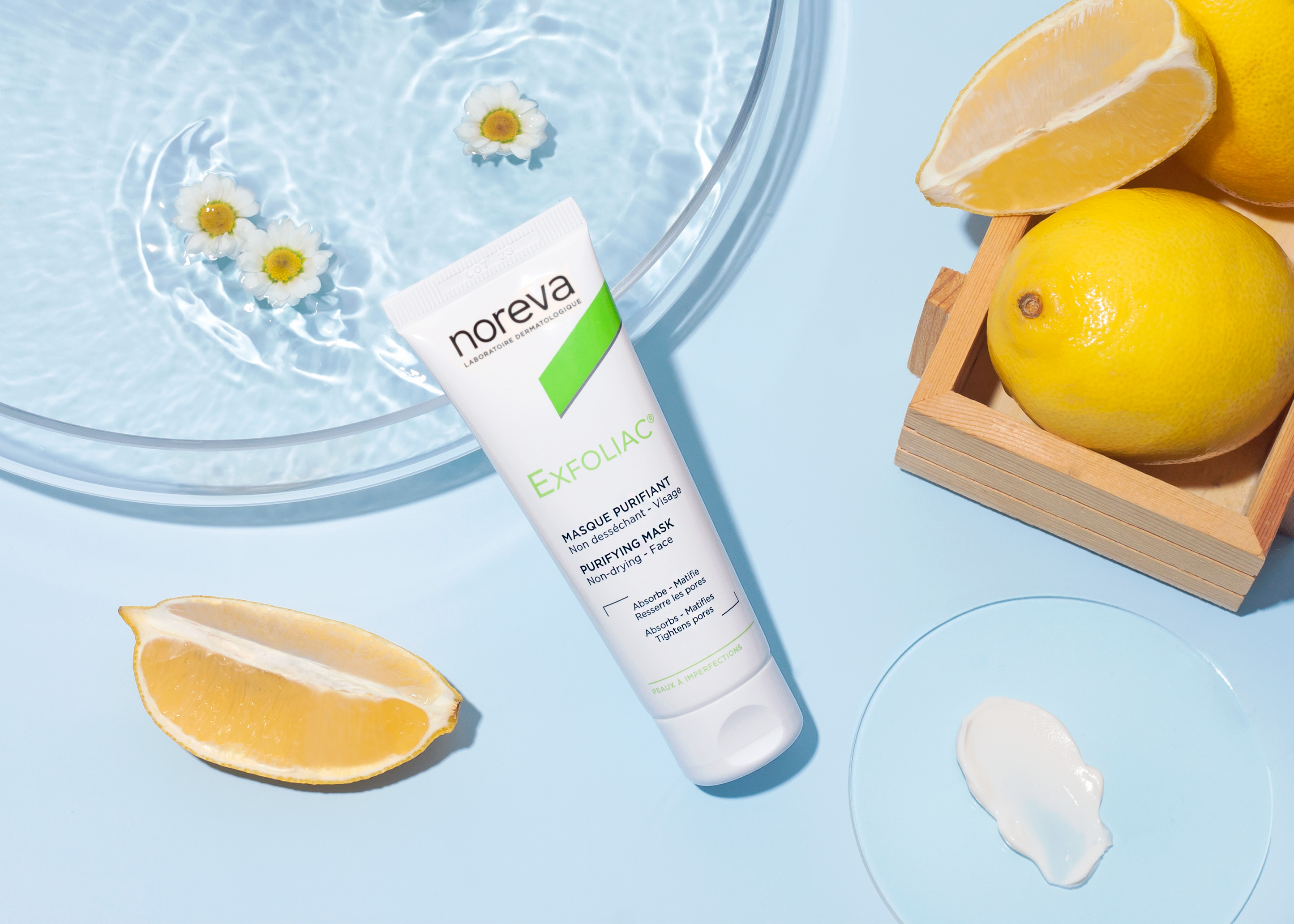 Текстура отшелушивающей маски Noreva Exfoliac 