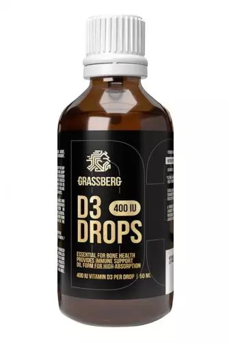 Грасберг Биологически активная добавка к пище Vitamin D3 400IU Drops, 50 мл (Grassberg)