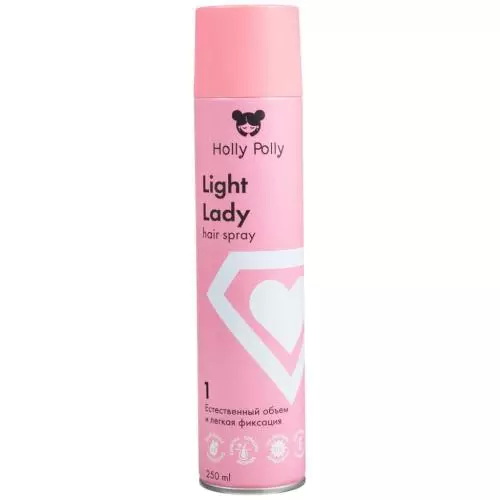 Холли Полли Лак для волос Light Lady «Естественный объем и легкая фиксация», 250 мл (Holly Polly, Styling)