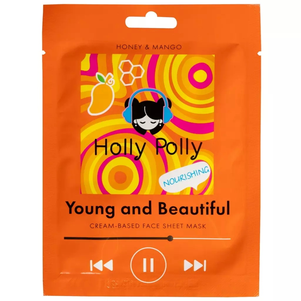 Holly Polly Питающая тканевая маска с медом и манго Young and Beautiful