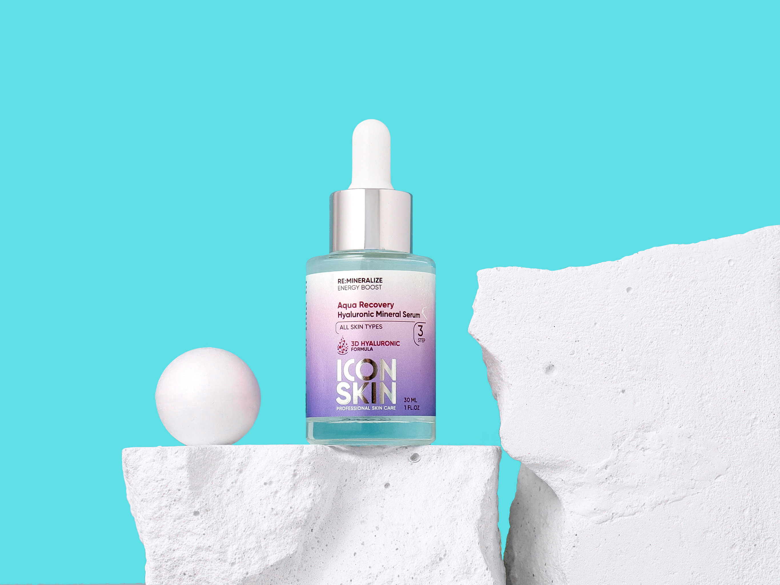 Увлажняющая сыворотка с минералами и гиалуроновой кислотой Icon Skin Aqua Recovery, 30 мл