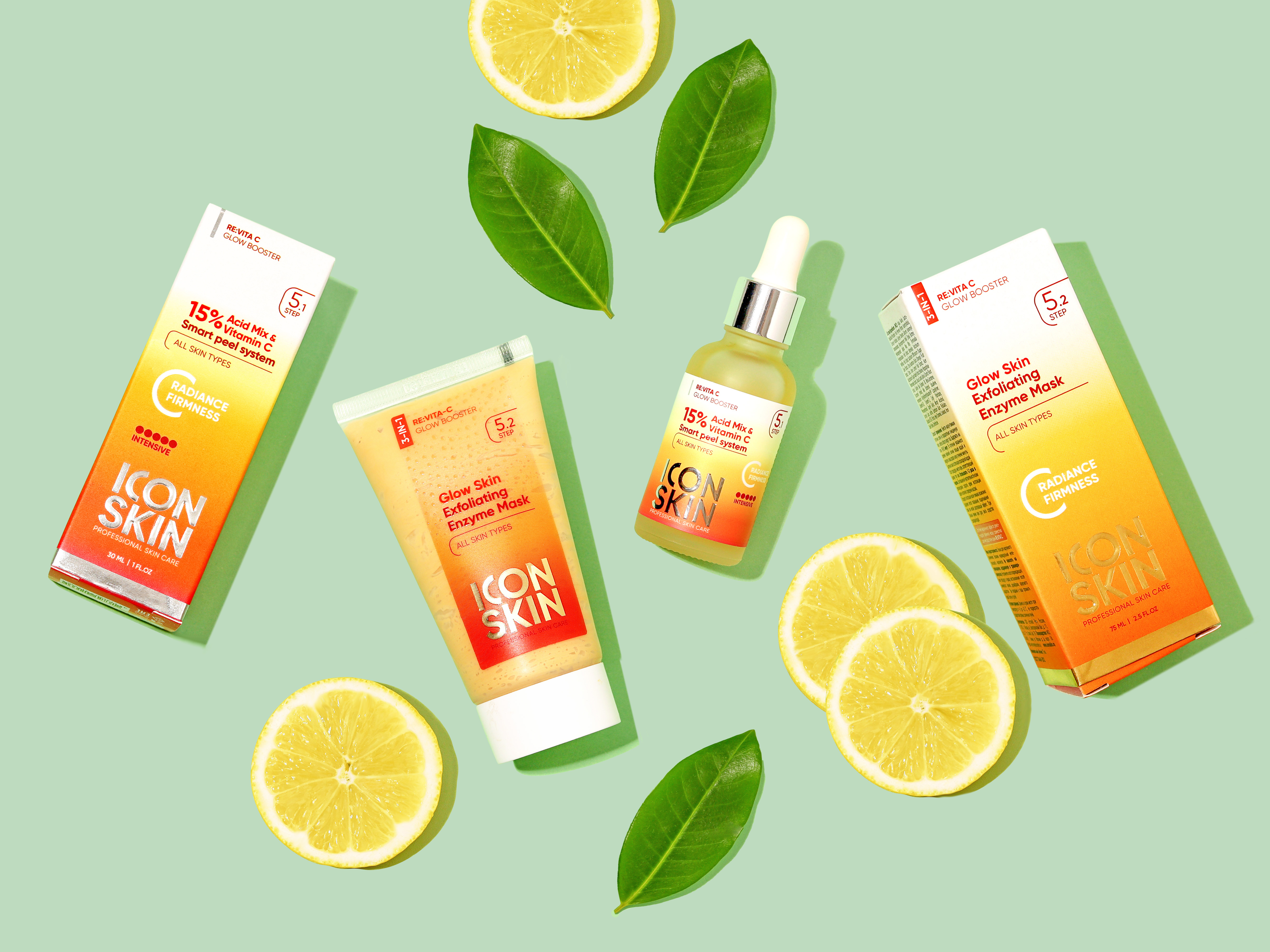ICON SKIN Smart Peel System пилинг с витамином С отзывы, revita маска эксфолиант Glow Skin