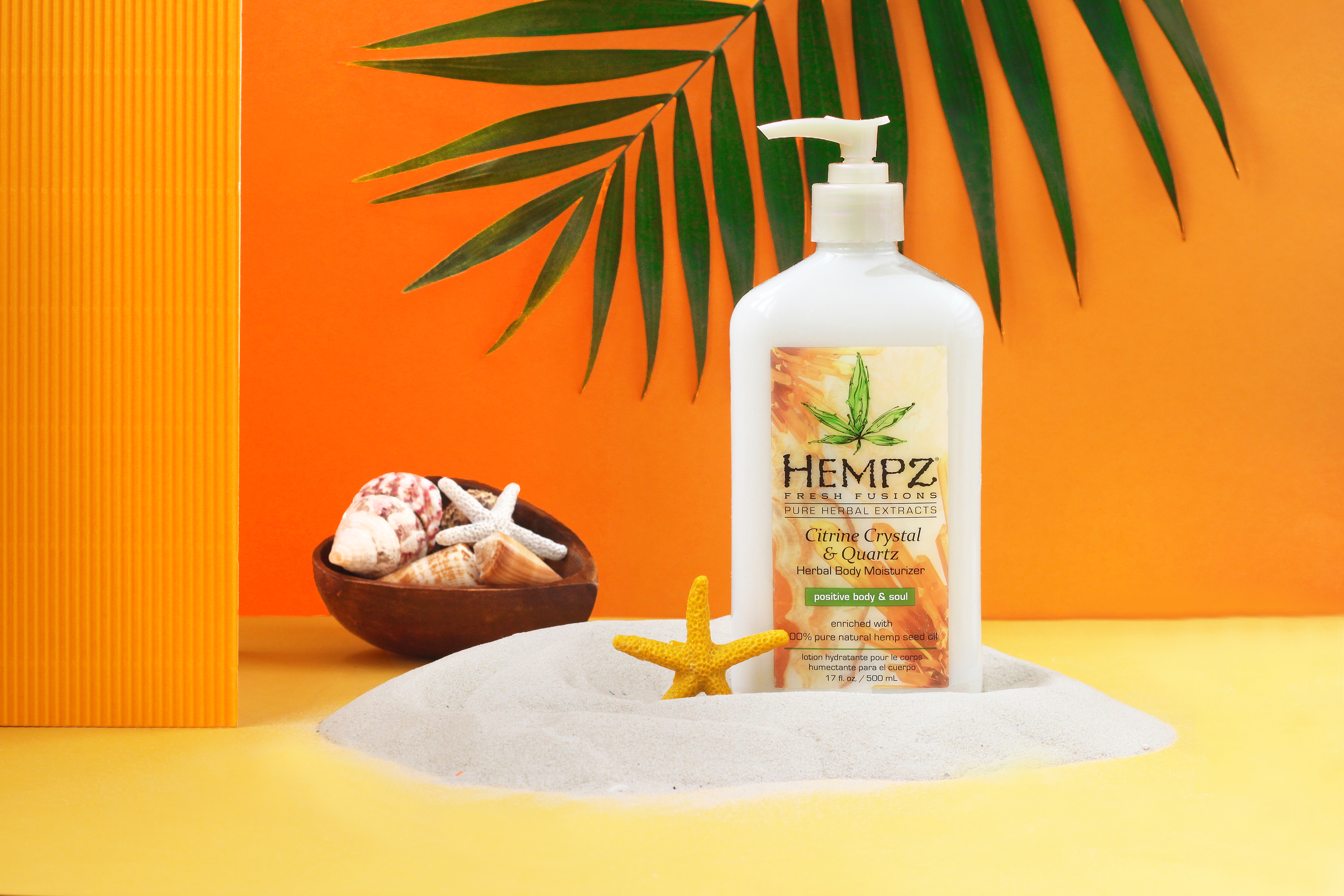мпз Молочко для тела увлажняющее с мерцающим эффектом Желтый Кварц Hempz Citrine Crystal & Quartz Body Moisturizer, 500 мл