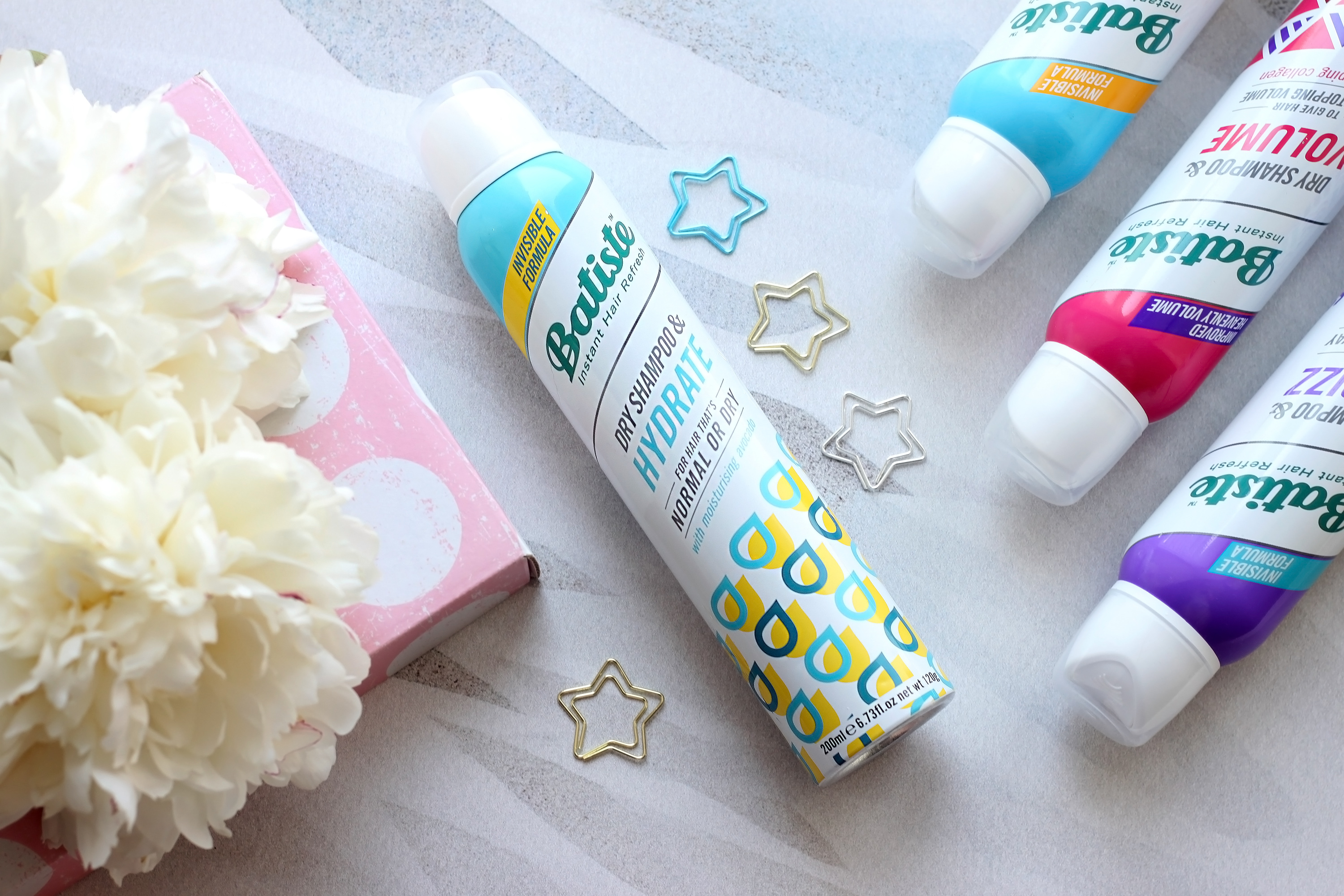 Батист Сухой шампунь Hydrate увлажняющий для нормальных и сухих волос Batiste, Hair Benefits, 200 мл