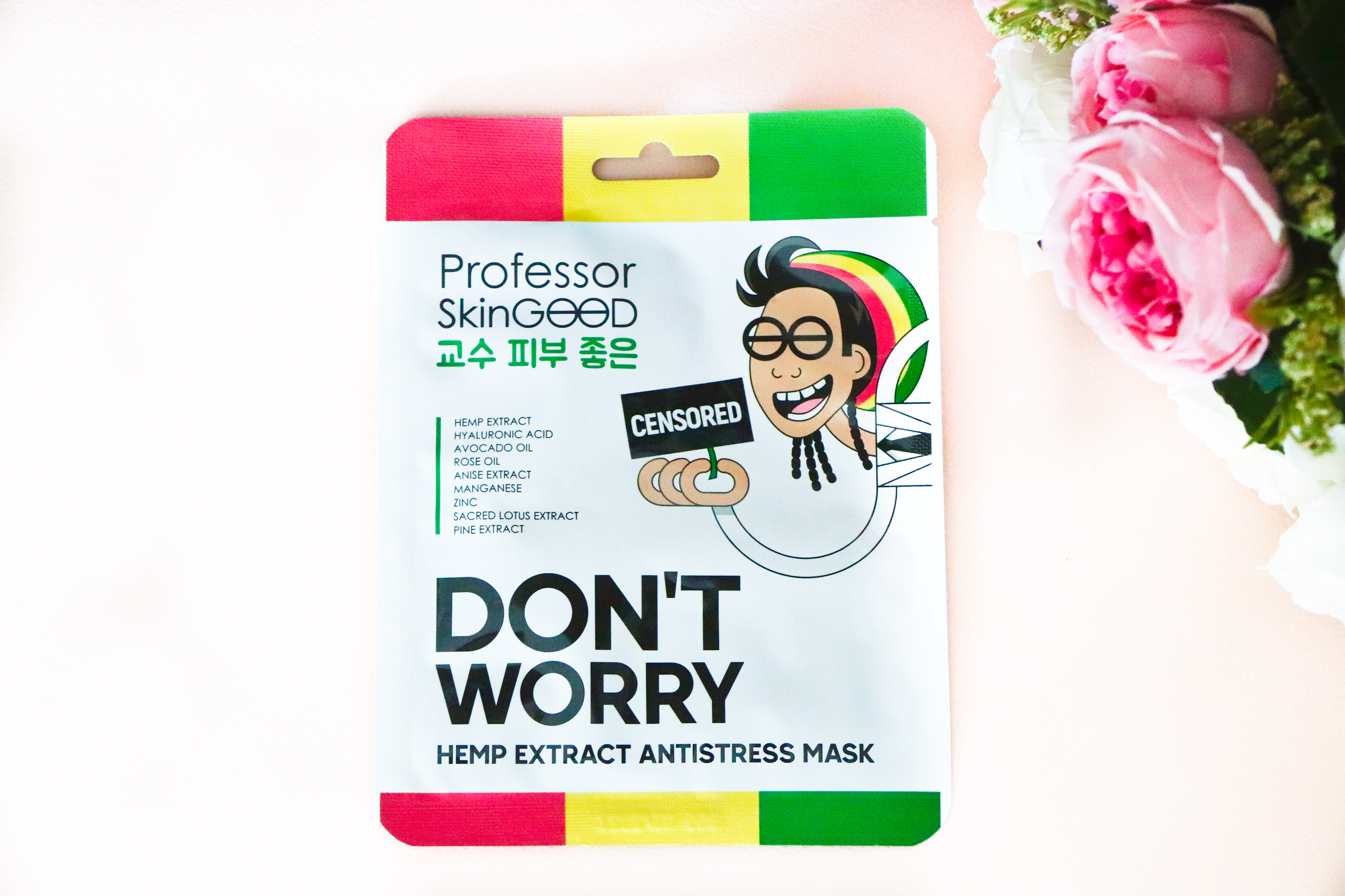 Расслабляющая тканевая маска с экстрактом конопли Hemp Extract Antistress Mask, 1 шт (Professor SkinGood