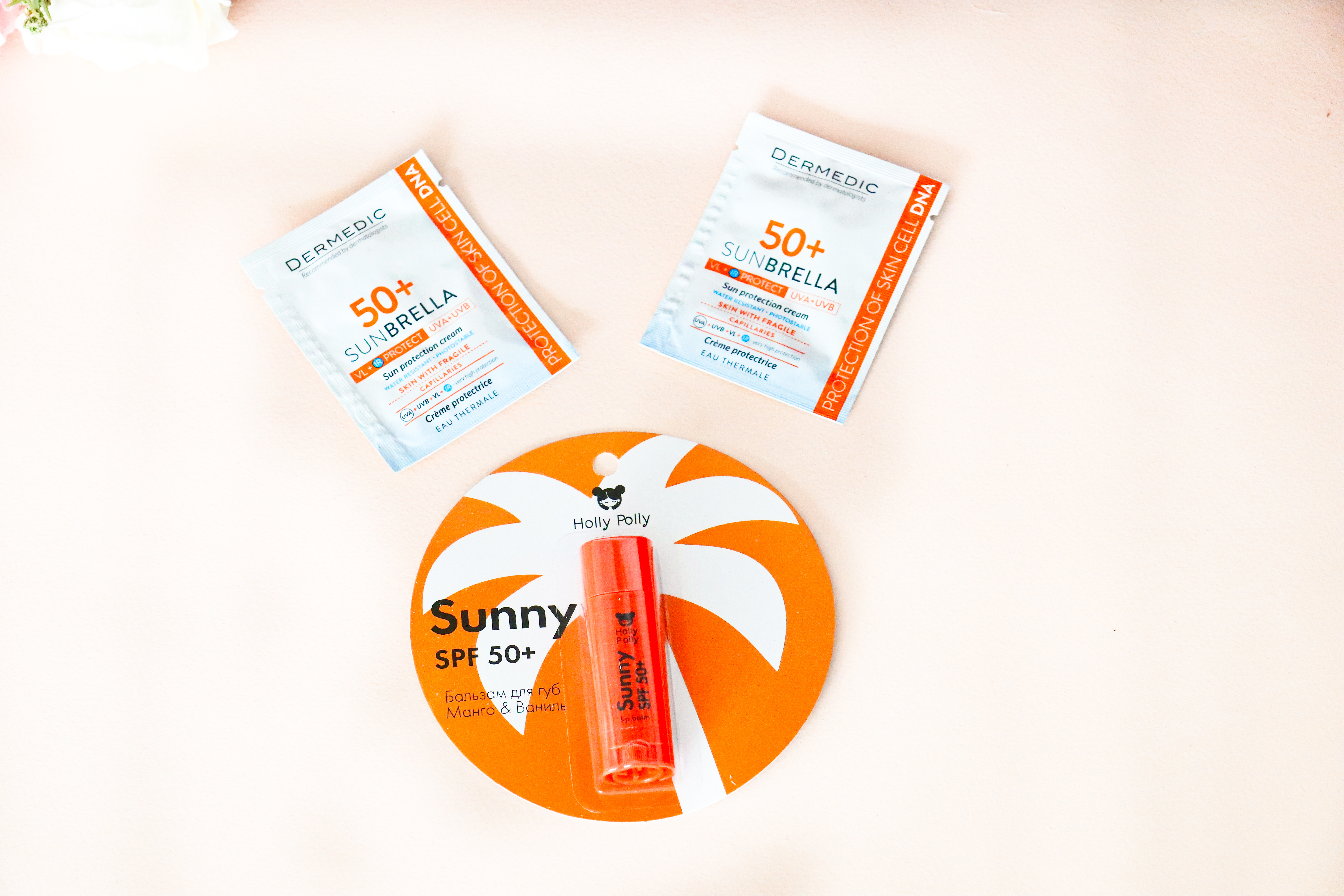 Бальзам для губ SPF 50+ «Манго и ваниль», 4,8 г (Holly Polly, Sunny) 