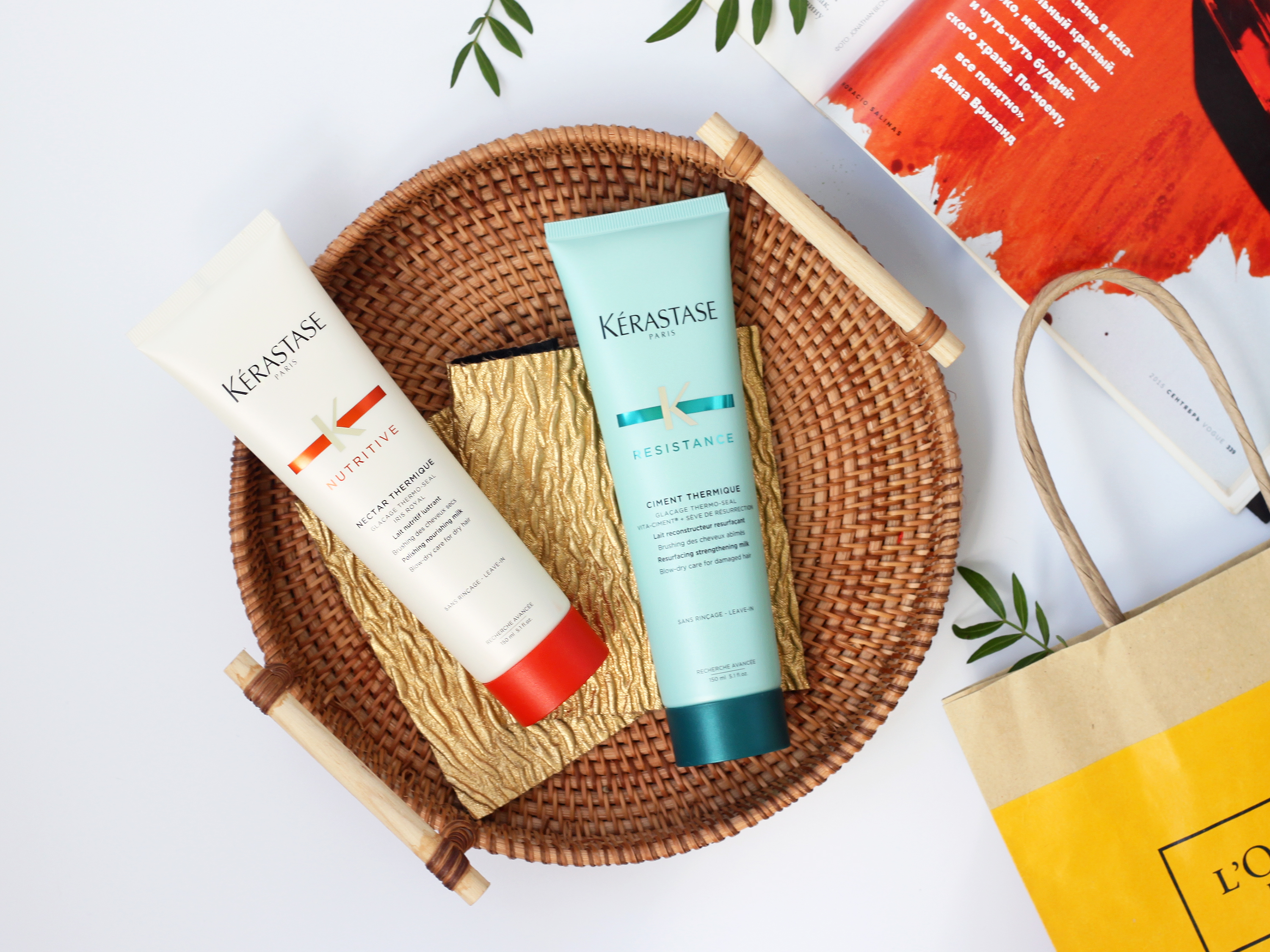 Термозащитные средства Kerastase: Nectar Thermique и Ciment Thermique