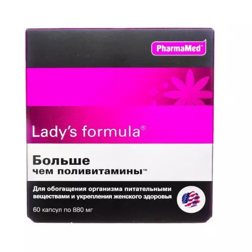 Ледис Формула "Больше чем поливитамины" 880 мг, 60 капсул (Lady's Formula)