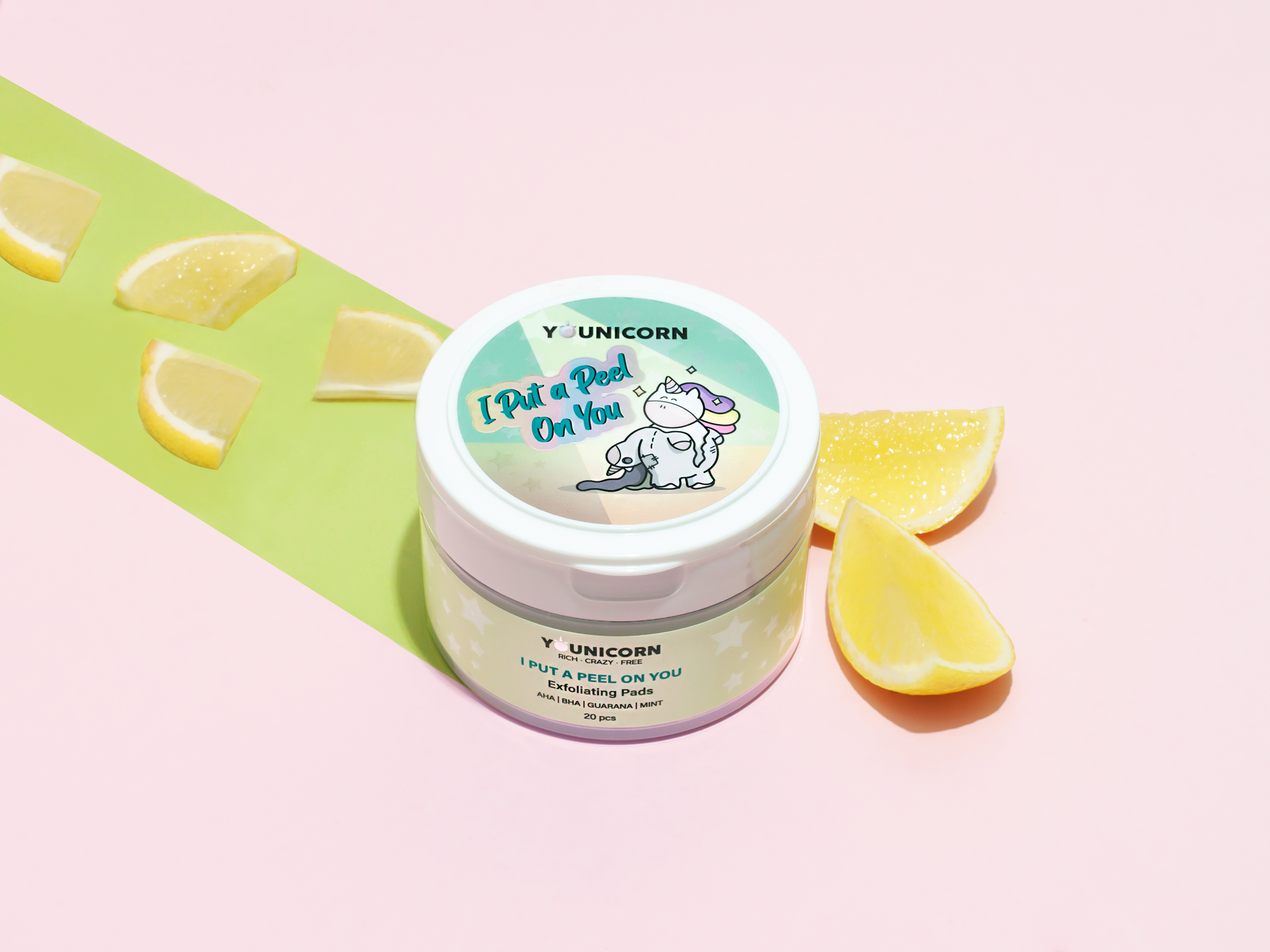 Younicorn Отшелушивающие подушечки для лица I Put A Peel On You, фото 1