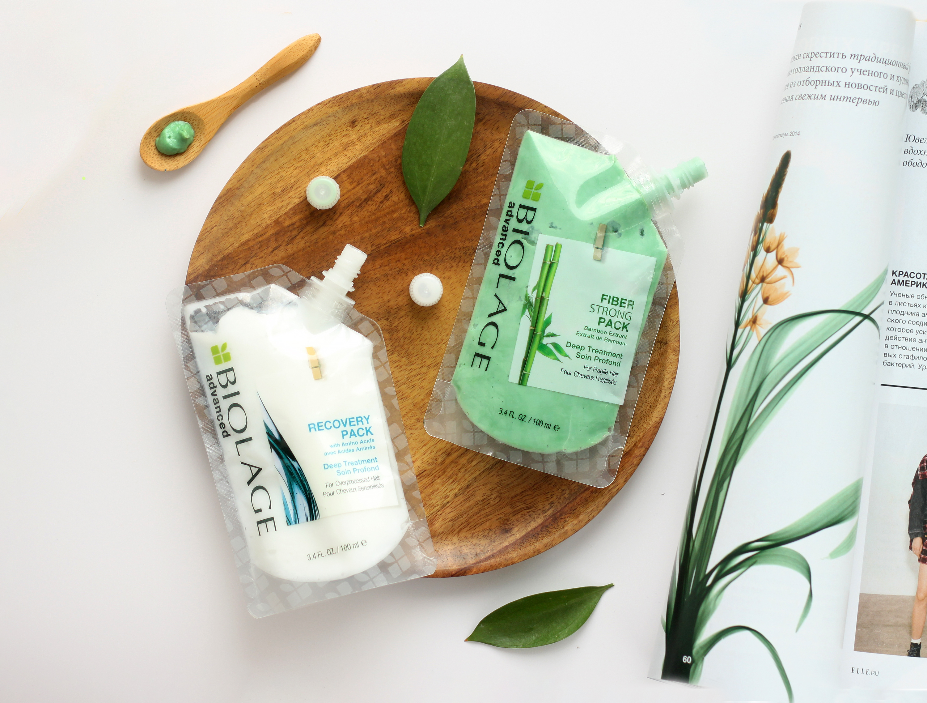 маски-концентрат Matrix Biolage Recovery Pack и Fiber Strong Pack