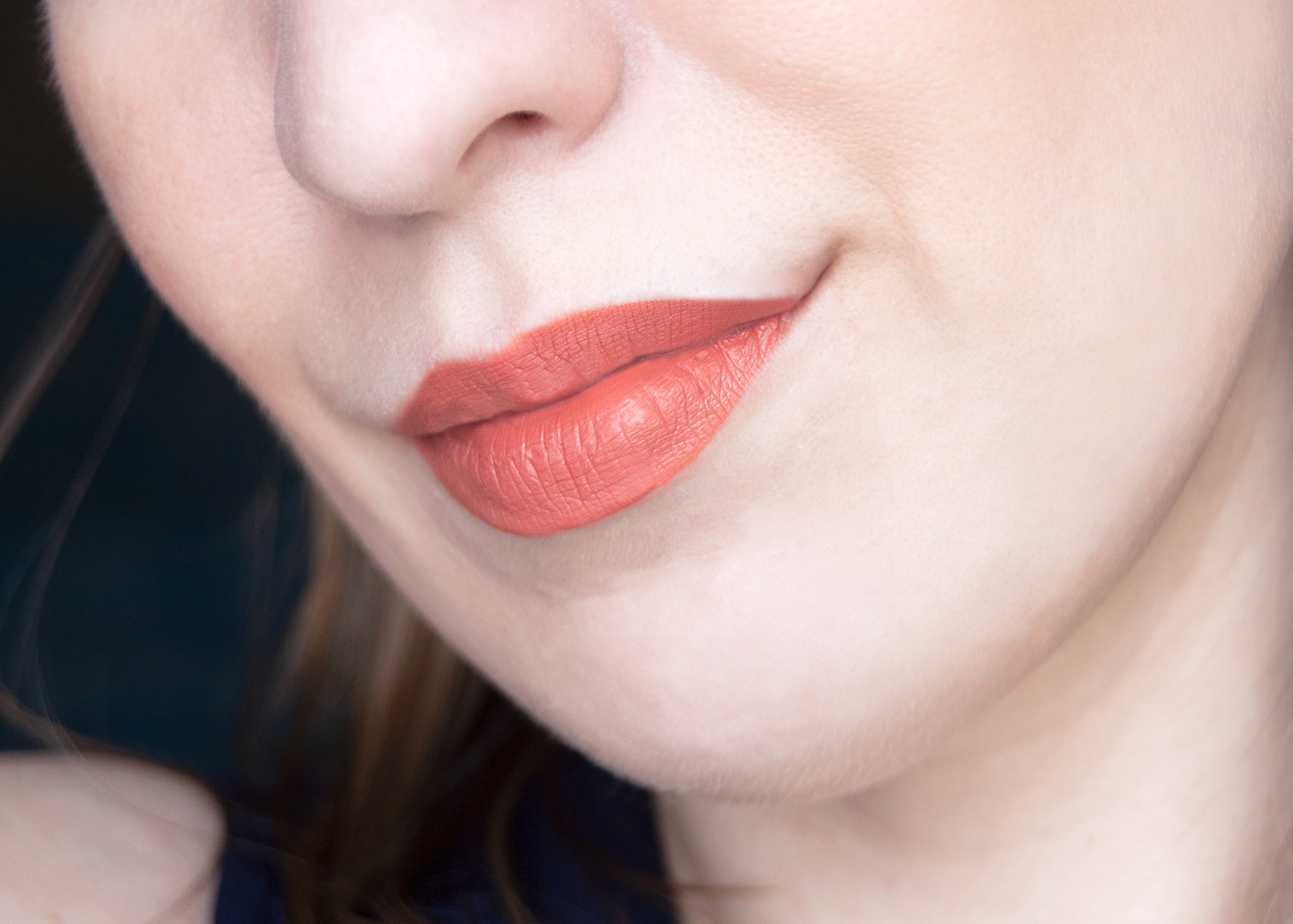 Жидкая матовая помада MUA Make Up Academy, оттенок Tranquility фото на губах