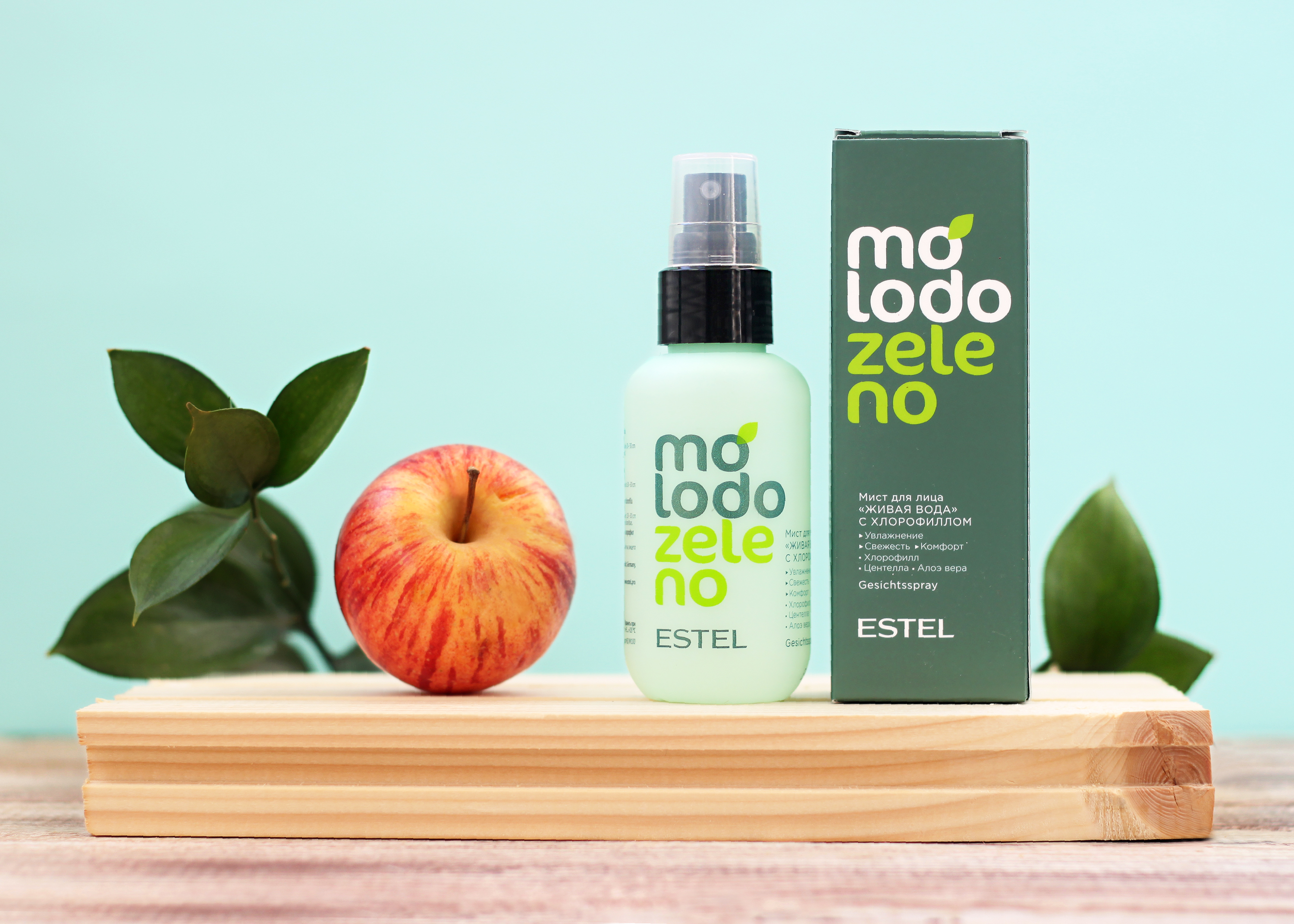 Эстель Мист для лица "Живая вода" с хлорофиллом Estel Professional, Molodo Zeleno, 100 мл