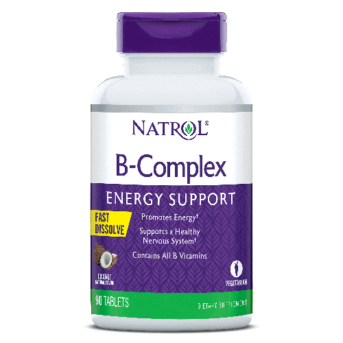 Natrol Комплекс витаминов группы B со вкусом кокоса быстрорастворимый