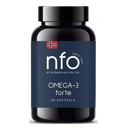 Норвегиан Фиш Ойл Омега 3 форте, 60 капсул (Norwegian Fish Oil, Омега 3