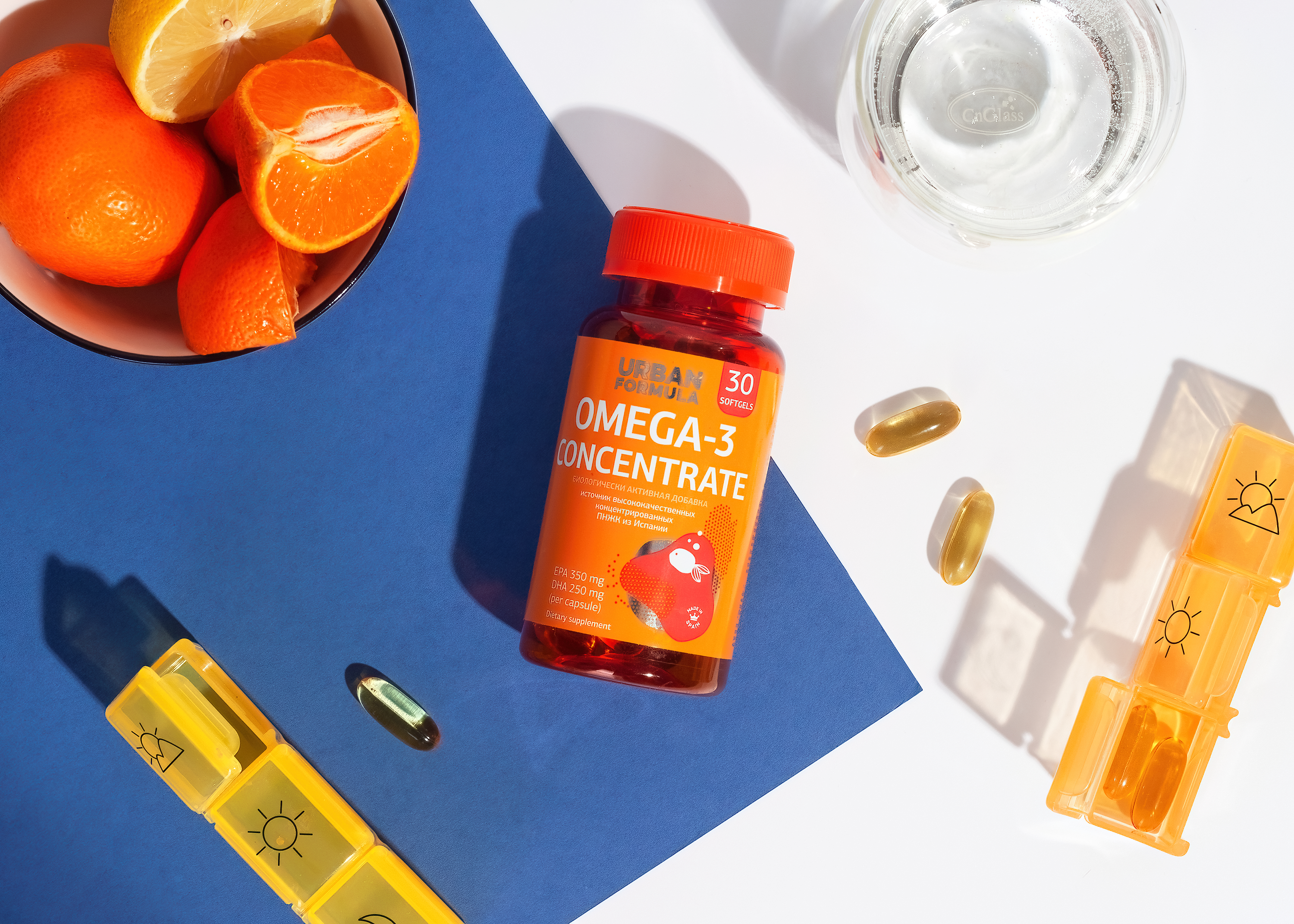 Урбан Формула Биологически активная добавка к пище Urban Formula Omega-3 Concentrate DHA EPA, 30 капсул