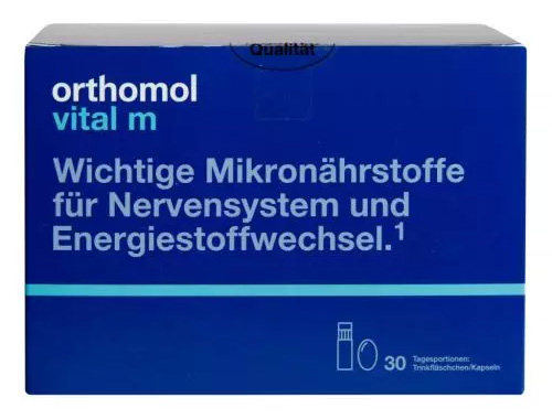 Мультивитаминный комплекс для мужчин Orthomol Vital M, 30 флаконов + 60 капсул