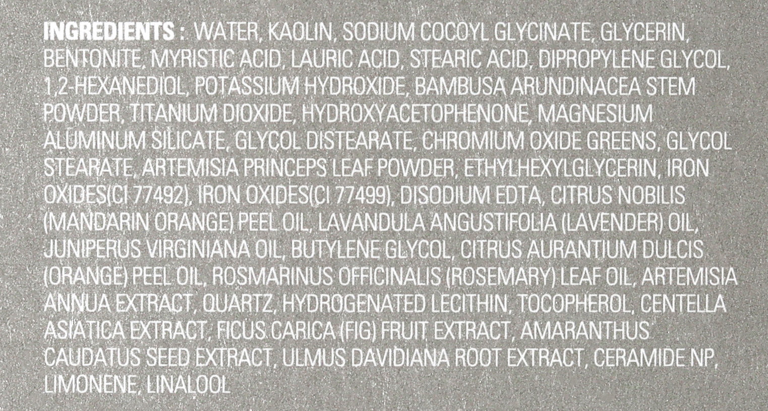 Пенка-маска Missha Artemisia Calming Pack Foam Cleanser состав