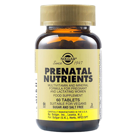 Комплекс витаминов и минералов для беременных Solgar Prenatal Nutrients, 60 таблеток