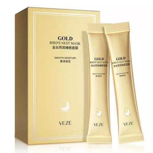 Venzen Ночная маска с биозолотом и экстрактом гнезда ласточки, 20 х 4 мл