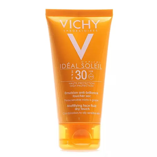 Виши Солнцезащитная матирующая эмульсия Dry Touch для жирной кожи лица SPF 30, 50 мл (Vichy, Capital Soleil)