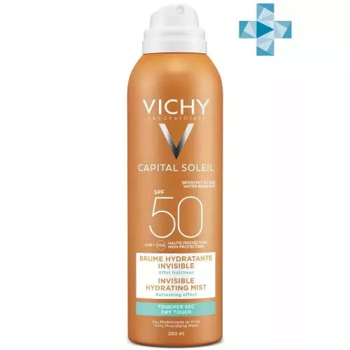 Виши Солнцезащитный увлажняющий спрей-вуаль SPF 50, 200 мл (Vichy, Capital Soleil)