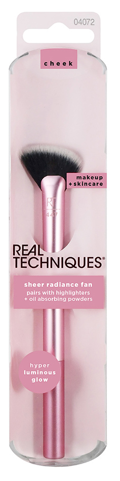 Real Techniques Кисть для хайлайтера 447 Sheer Radiance Fan, 1 шт (Real Techniques, Original Collection)