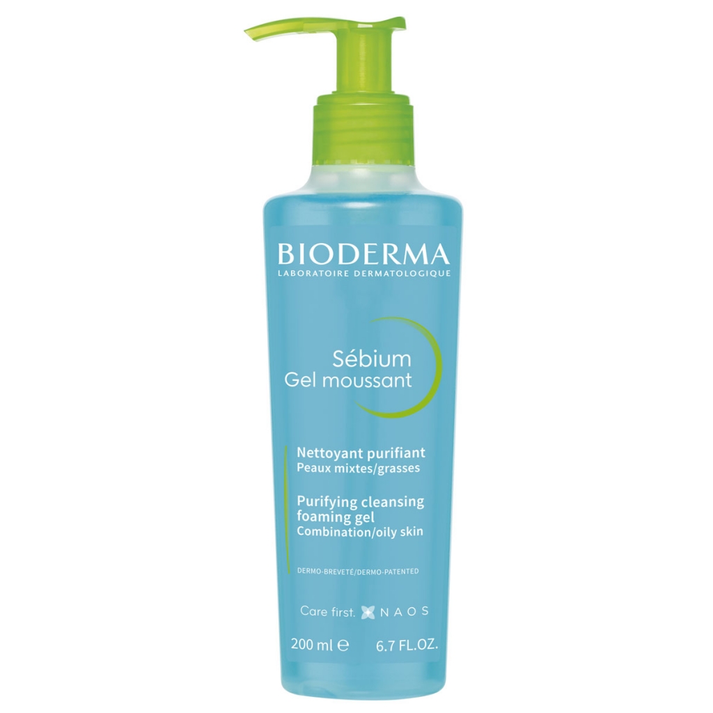 Bioderma Очищающий гель-мусс с помпой для жирной и проблемной кожи, 200 мл (Bioderma, Sebium)