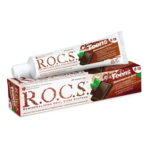 

R.O.C.S Зубная паста Шоколадный мусс 74 гр (R.O.C.S, Teens 8-18 years)