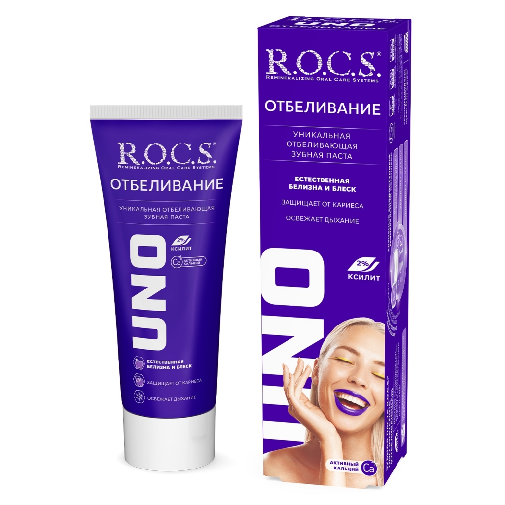 R.O.C.S Зубная паста UNO Whitening, 74 г (R.O.C.S, Зубные пасты Adults)