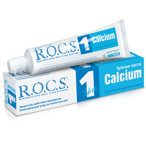 Купить R.O.C.S Зубная паста UNO Calcium, 74 г (R.O.C.S, Для Взрослых)