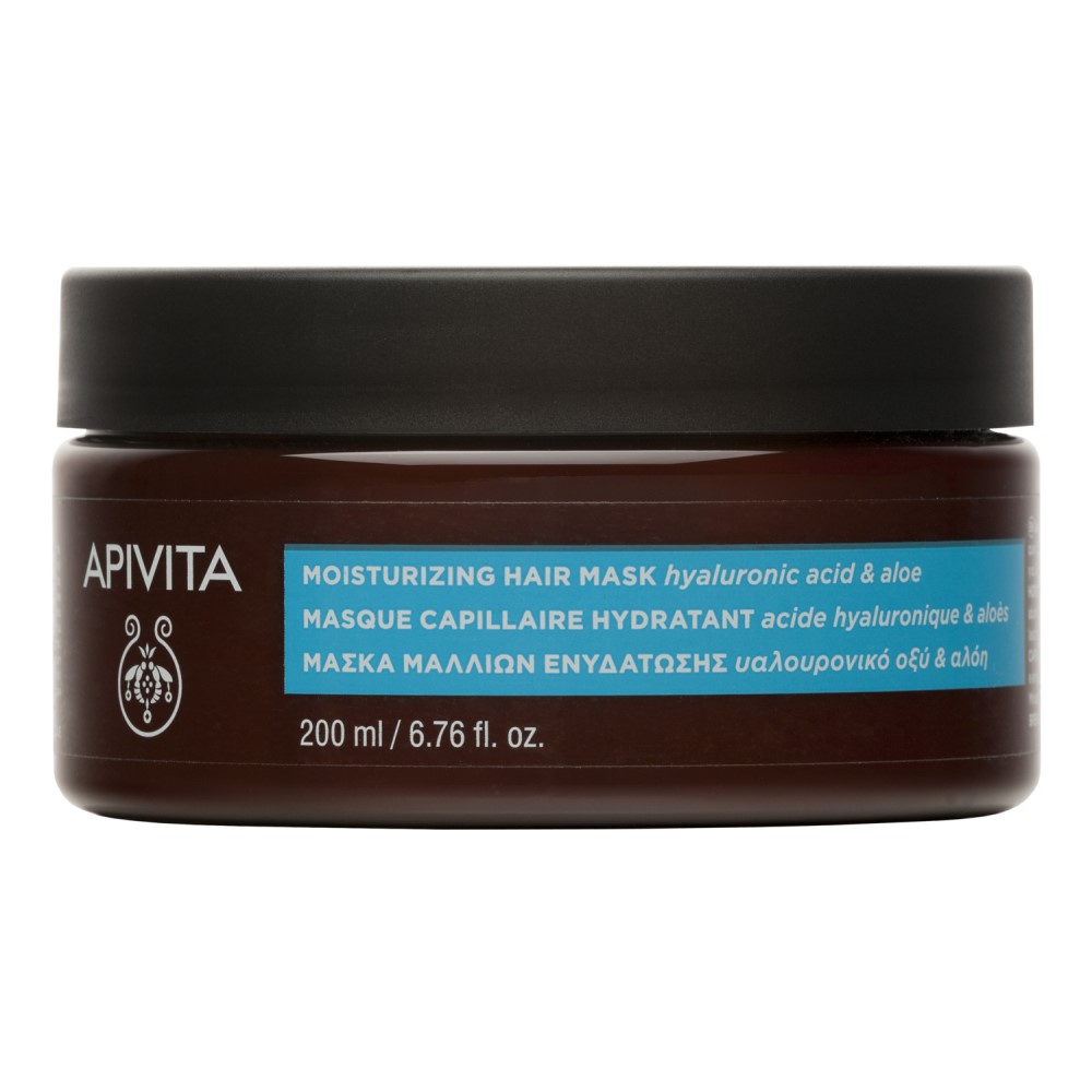 Apivita Маска для волос увлажняющая с гиалуроновой кислотой и алоэ, 200 мл (Apivita, Hair)