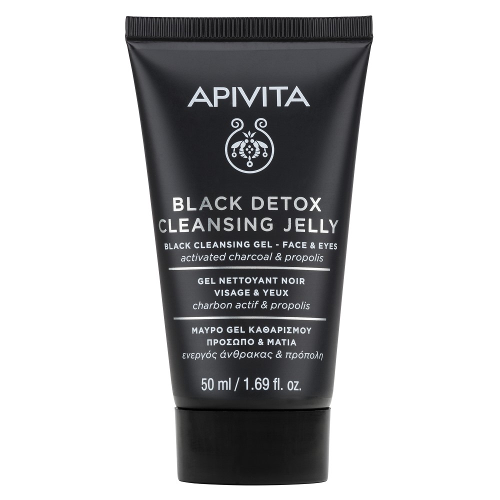 Apivita Очищающий гель Блэк Детокс для лица и глаз, 50 мл (Apivita, Cleansing)