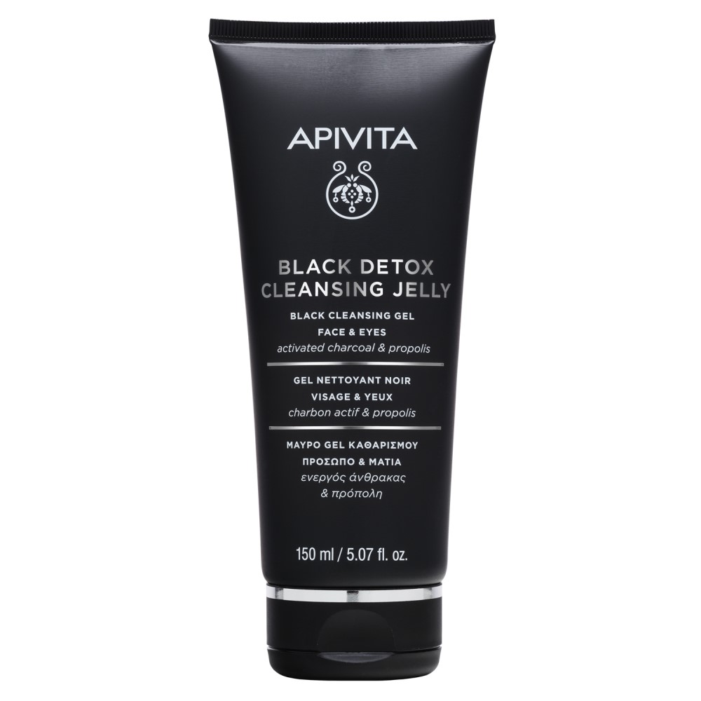 Apivita Очищающий гель Блэк Детокс для лица и глаз, 150 мл (Apivita, Cleansing)