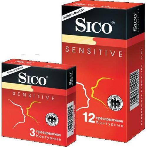 Sico Презервативы Sensitive № 12 (контурные) (Sico, Sico презервативы)