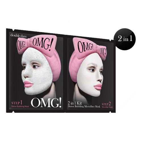 

Double Dare OMG Detox Bubbling Microfiber Mask Маска двухкомпонентная для глубокого очищения и питания 5 шт. (Double Dare OMG, Double Dare)