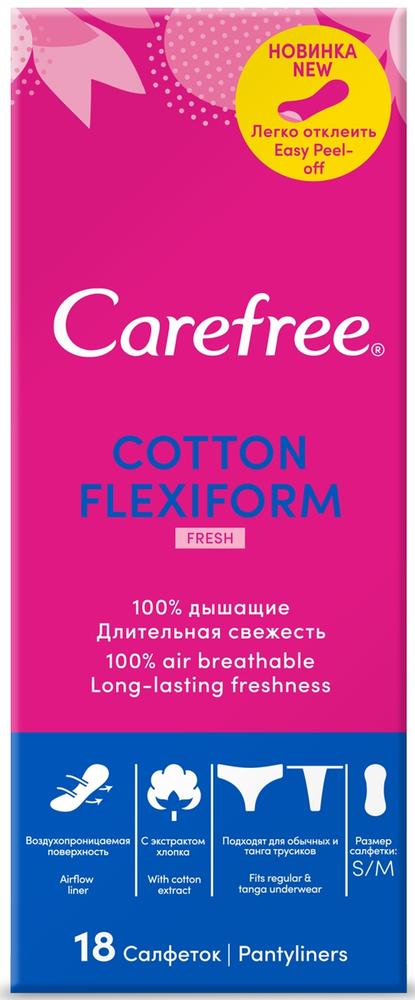 Carefree Ежедневные прокладки FlexiForm, 18 шт (Carefree, Ежедневные) от Socolor