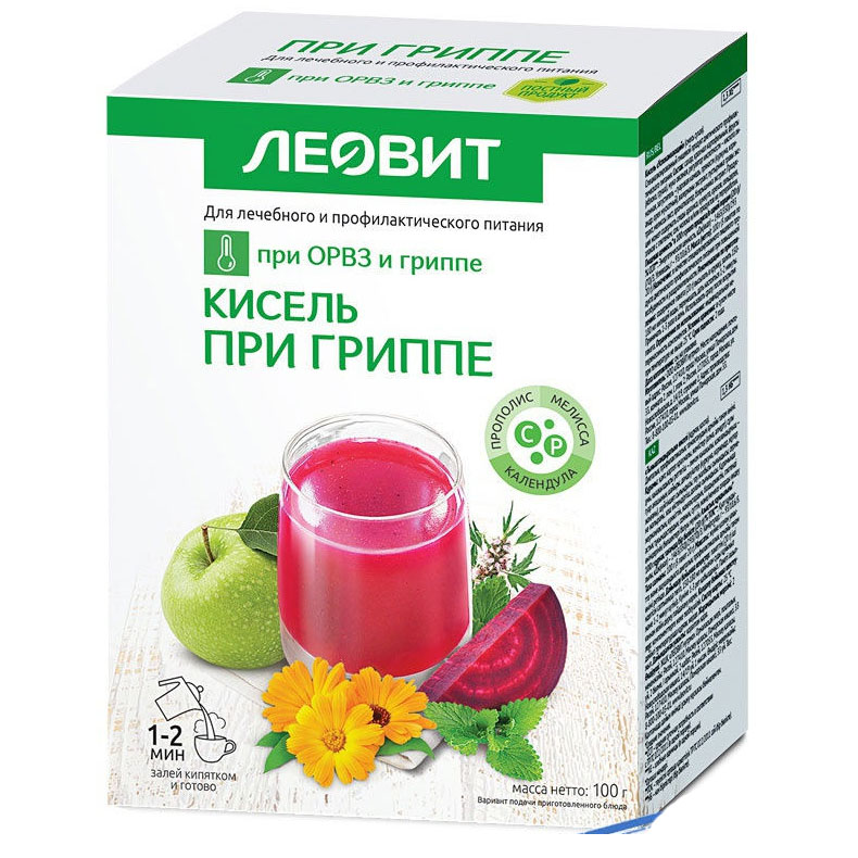 Леовит Кисель при гриппе, 5 шт*20 г (Леовит)