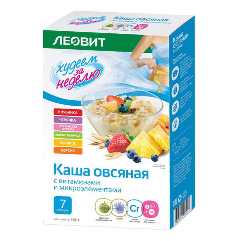

Леовит Каша овсяная, ассорти, 7 шт*40 г (Леовит, )