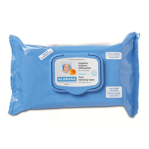 Klorane Детские очищающие салфетки с экстрактом календулы 70 шт (Klorane, Klorane Bebe) от Socolor