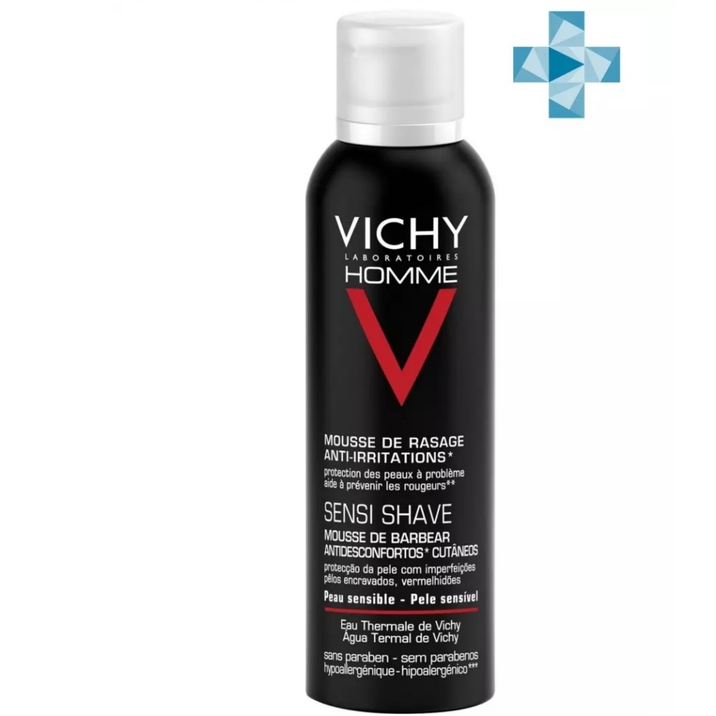 Vichy Пена для бритья против раздражения кожи, 200 мл (Vichy, Vichy Homme)