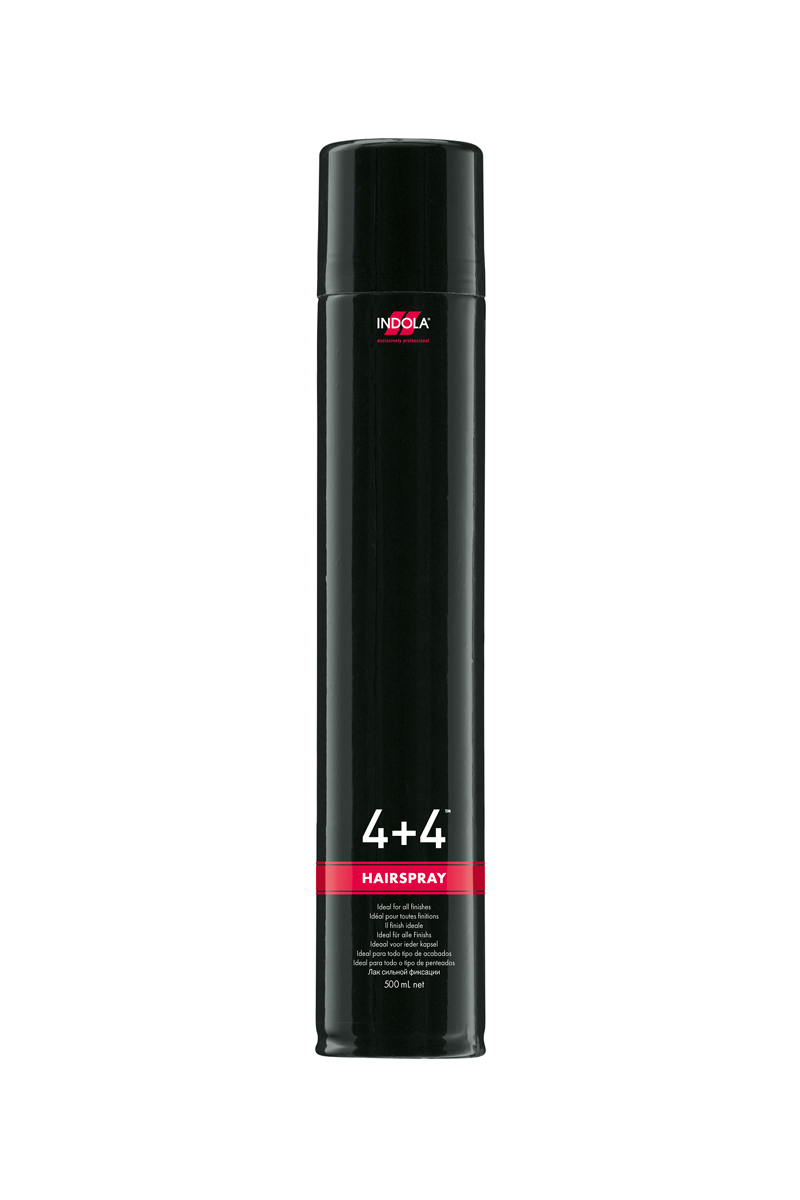 Indola 4+4 Лак Стайлинг сильной фиксации Hairspray strong 500 мл (Indola, 4+4)