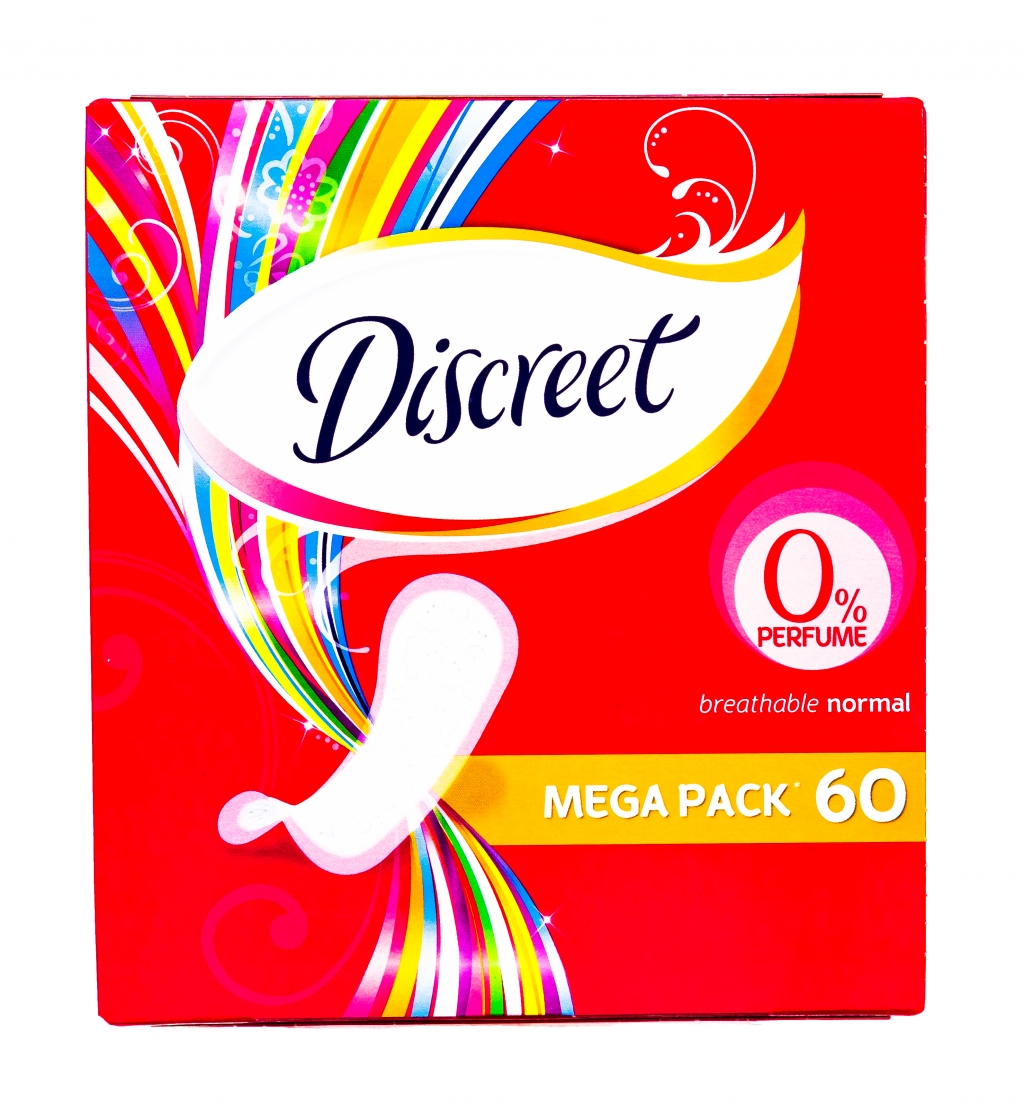 DISCREET Ежедневные дышащие прокладки, 60 шт (DISCREET, Normal)