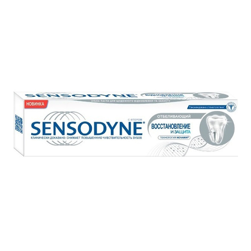 

Sensodyne Отбеливающая зубная паста "Восстановление и защита", 75 мл (Sensodyne, Зубные пасты), Зубные пасты
