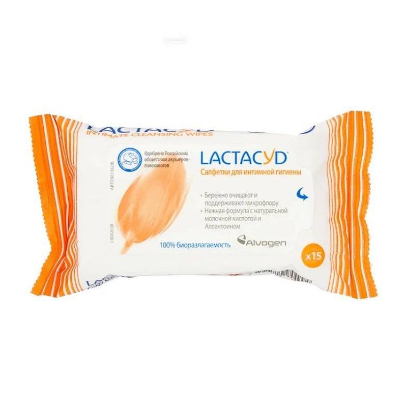 Lactacyd Салфетки влажные для интимной гигиены, 15 шт (Lactacyd, Базовый уход)