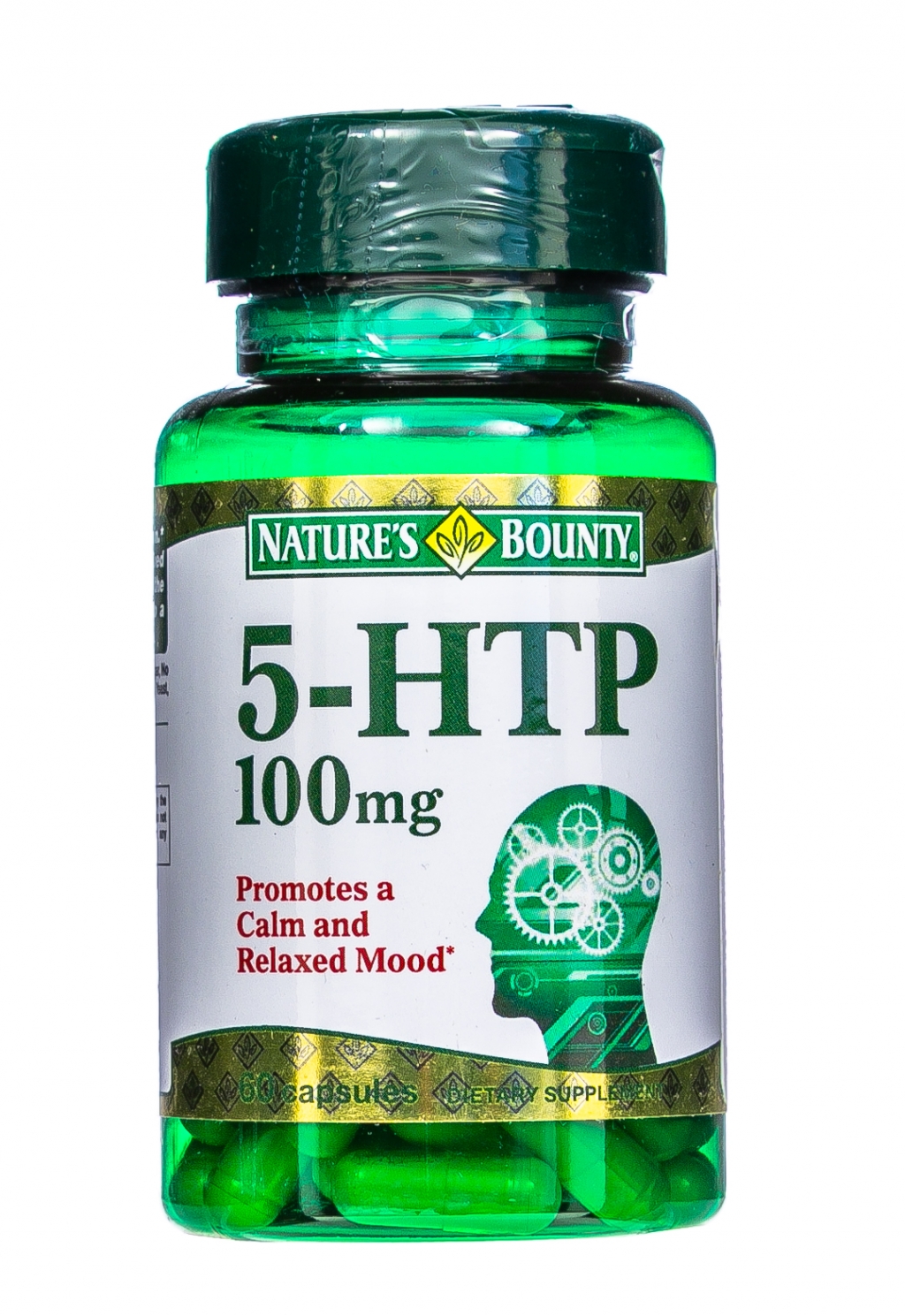 Natures Bounty 5-гидрокситриптофан 100 мг, 60 капсул (Natures Bounty, Аминокислоты)