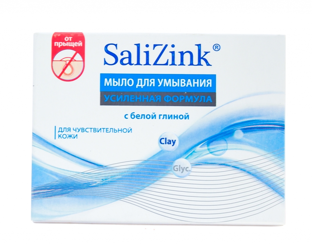 Салицинк Мыло для умывания с белой глиной, для чувствительной кожи, 100 г (Салицинк, Уход)