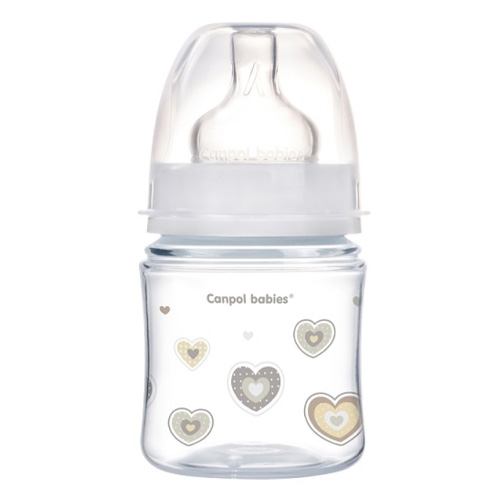 Canpol Бутылочка PP EasyStart с широким горлышком антиколиковая, 120 мл, 0+ Newborn baby, цвет: белый (Canpol, Бутылочки)