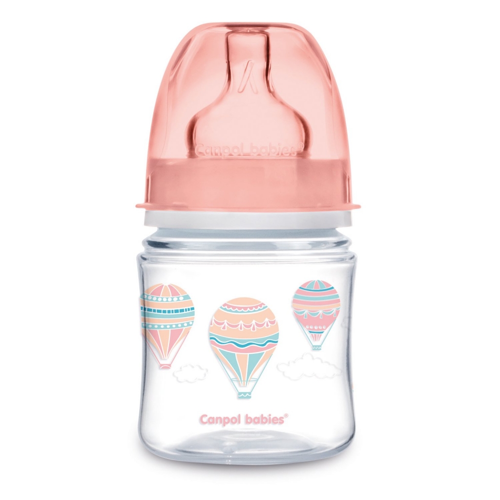 

Canpol Бутылочка PP EasyStart с широким горлышком антиколиковая, от 0 месяцев, розовый, 1 шт. (Canpol, In the clouds)