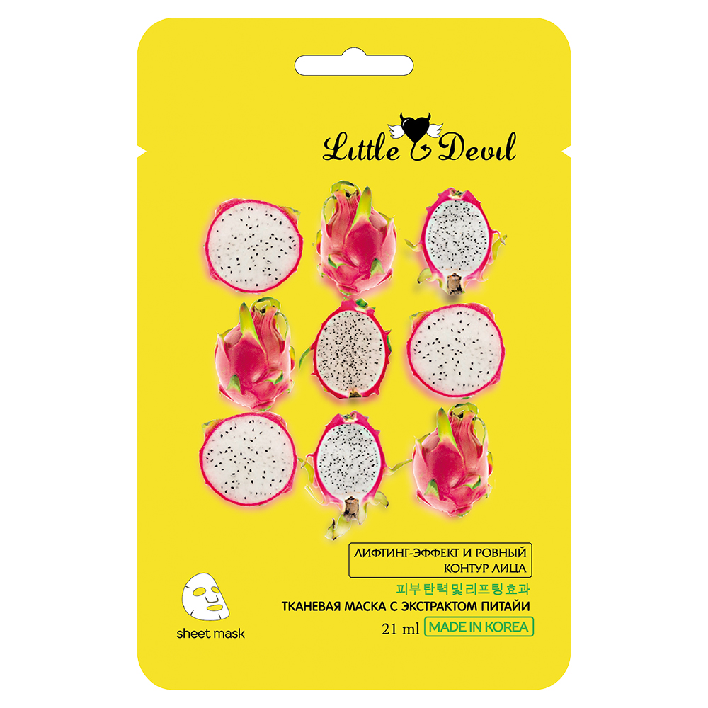 

Little Devil Омолаживающая маска с экстрактом питайи, 21 г (Little Devil, Sheet Mask)