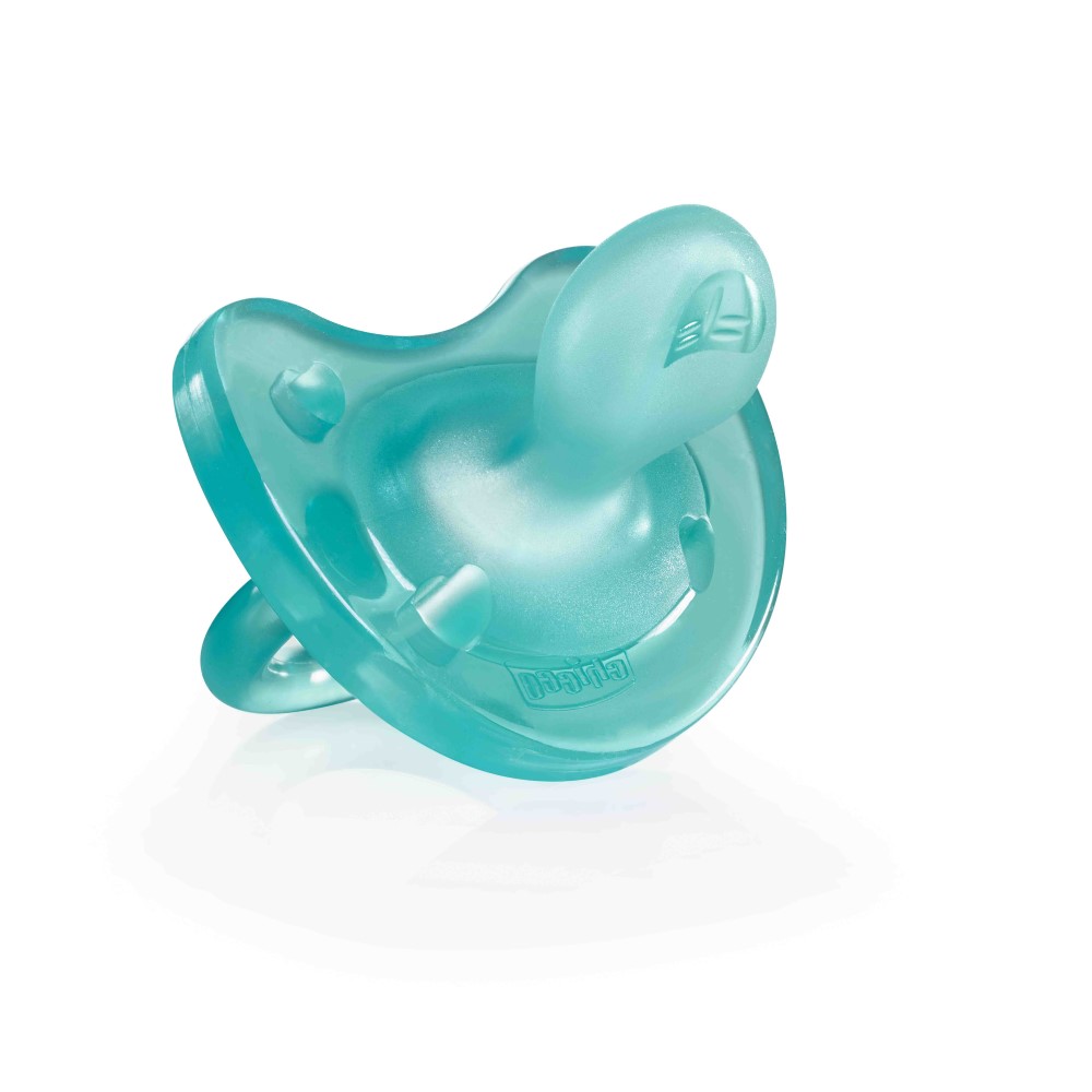 

Chicco Пустышка силиконовая от 6 до 12 месяцев, голубая, 1 шт. (Chicco, Physio Soft)
